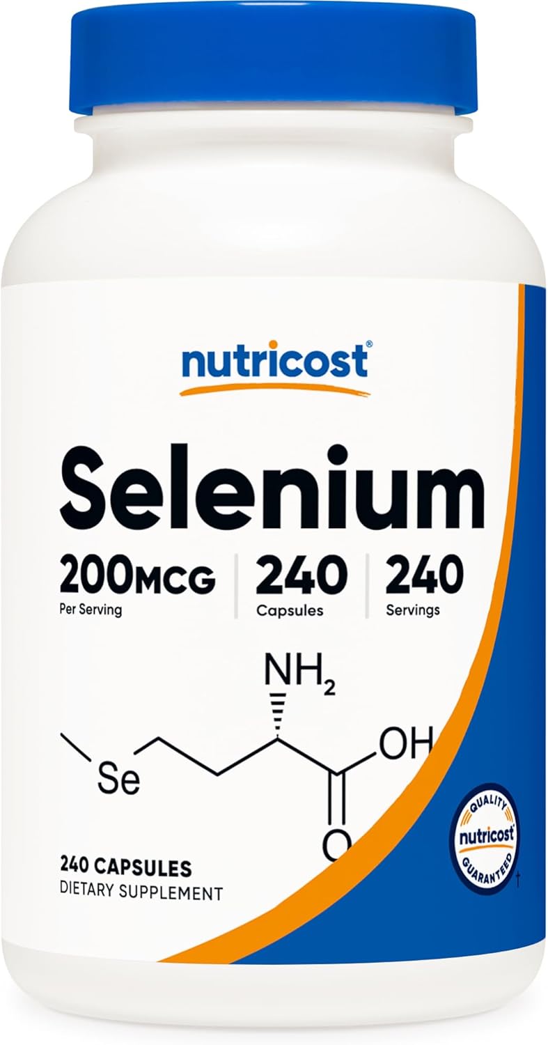 SUPLEMENTOS NUTRICOST SELENIO SELENIUM 200 MCG 240 CAPSULAS - 1