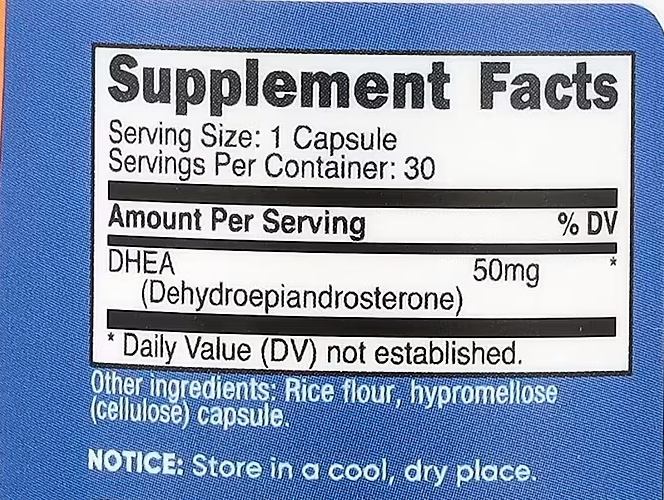SUPLEMENTOS NUTRICOST DHEA 50 MG 30 CÁPSULAS - 3