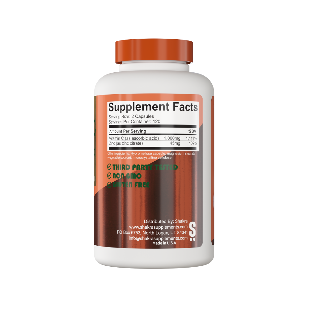 SHAKRA VITAMINA C CON ZINC 1000MG 240 CAPSULAS - 2