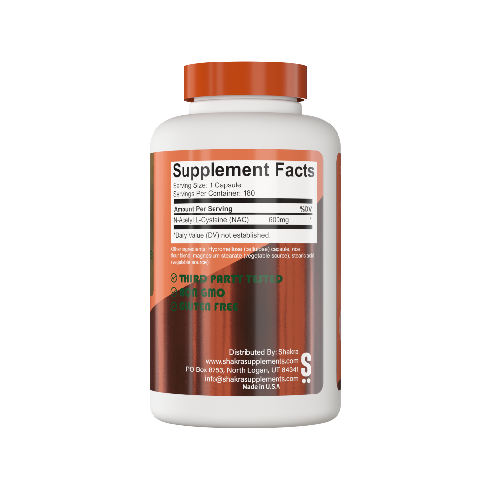 SHAKRA NAC N ACETIL CISTEINA 600MG 180 CAPSULAS - 2
