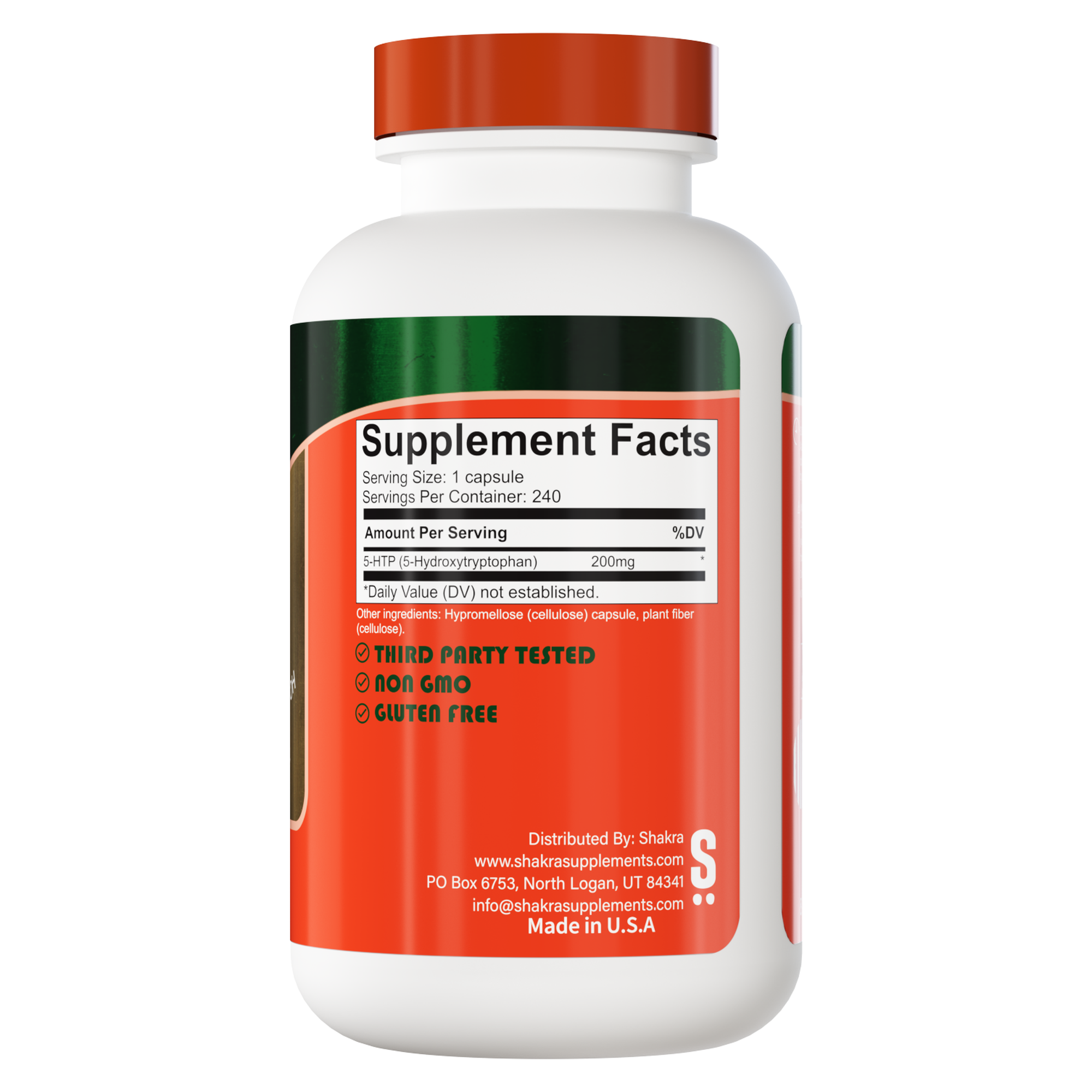SHAKRA 5 HTP 200 MG 5-HYDROXYTRYPTOPHAN 240CAP - 2