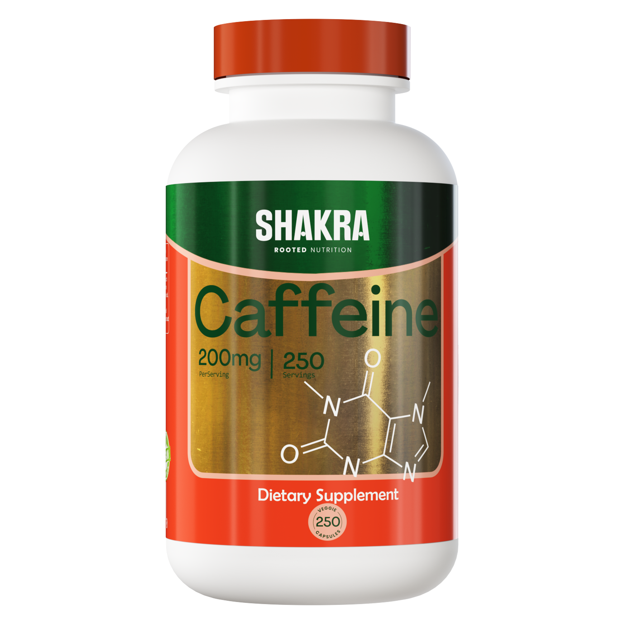 SHAKRA CAFFEINE CAFEINA 200 MG 250 CAPSULAS - 1