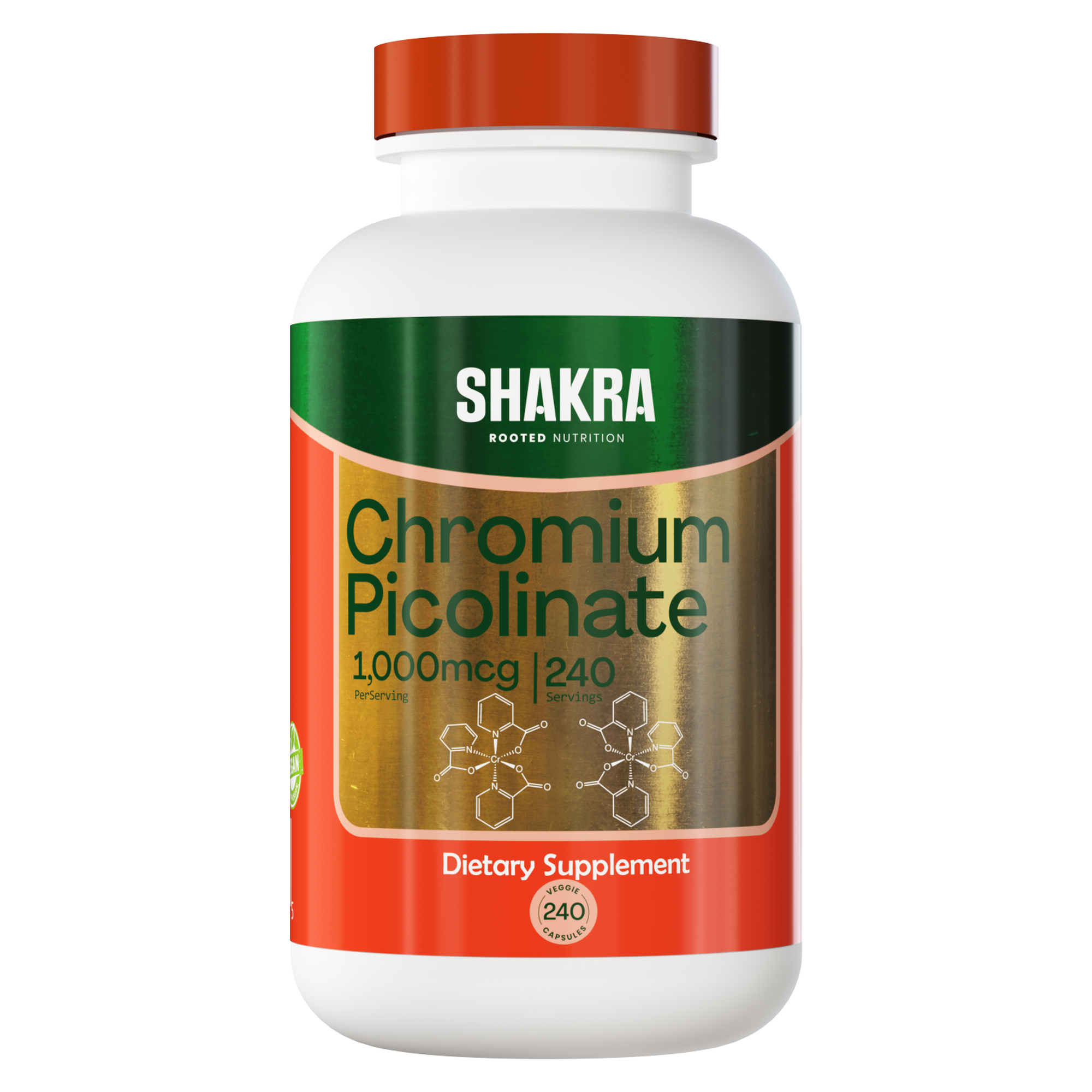 SHAKRA CHROMIUM PICOLINATE PICOLINATO DE CROMO 1000MCG 240 CAPSULAS - 1
