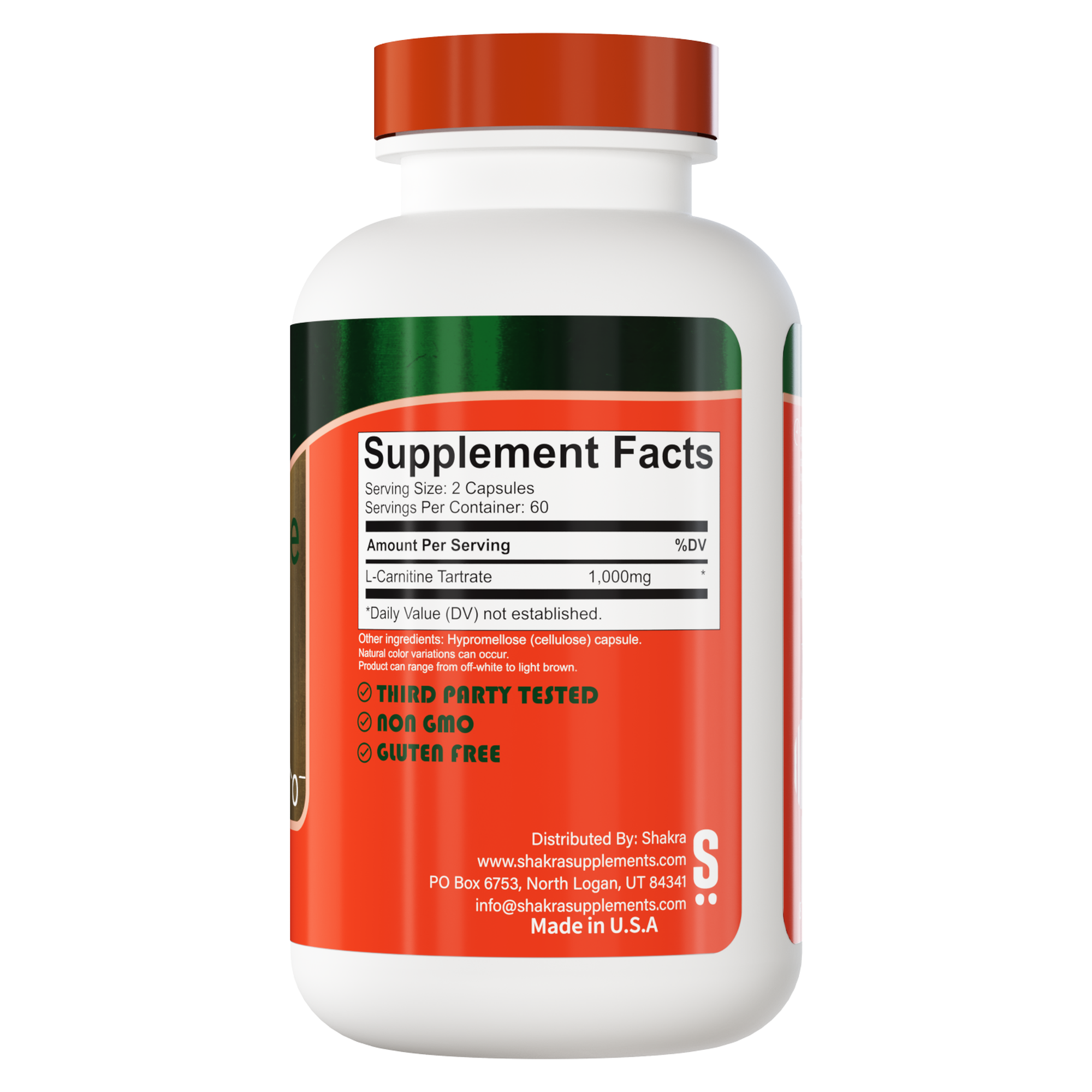 SHAKRA L CARNITINE TARTRATE CARNITINA TARTRATO  120CAP - 2