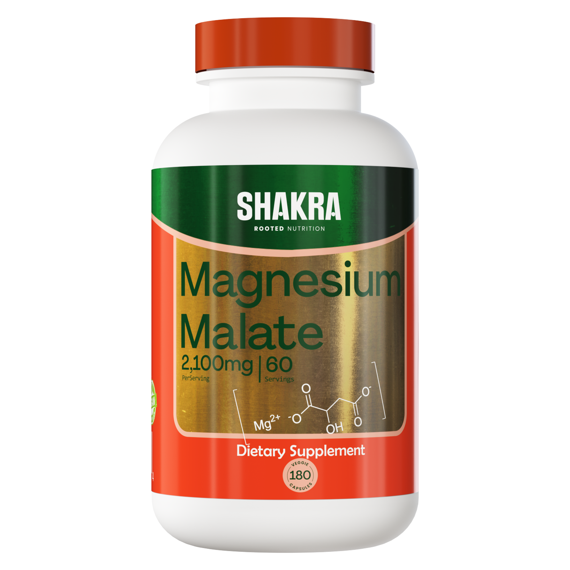 SHAKRA MAGNESIUM MALATE MALATO DE MAGNESIO 2100MG 180 CAP - 1