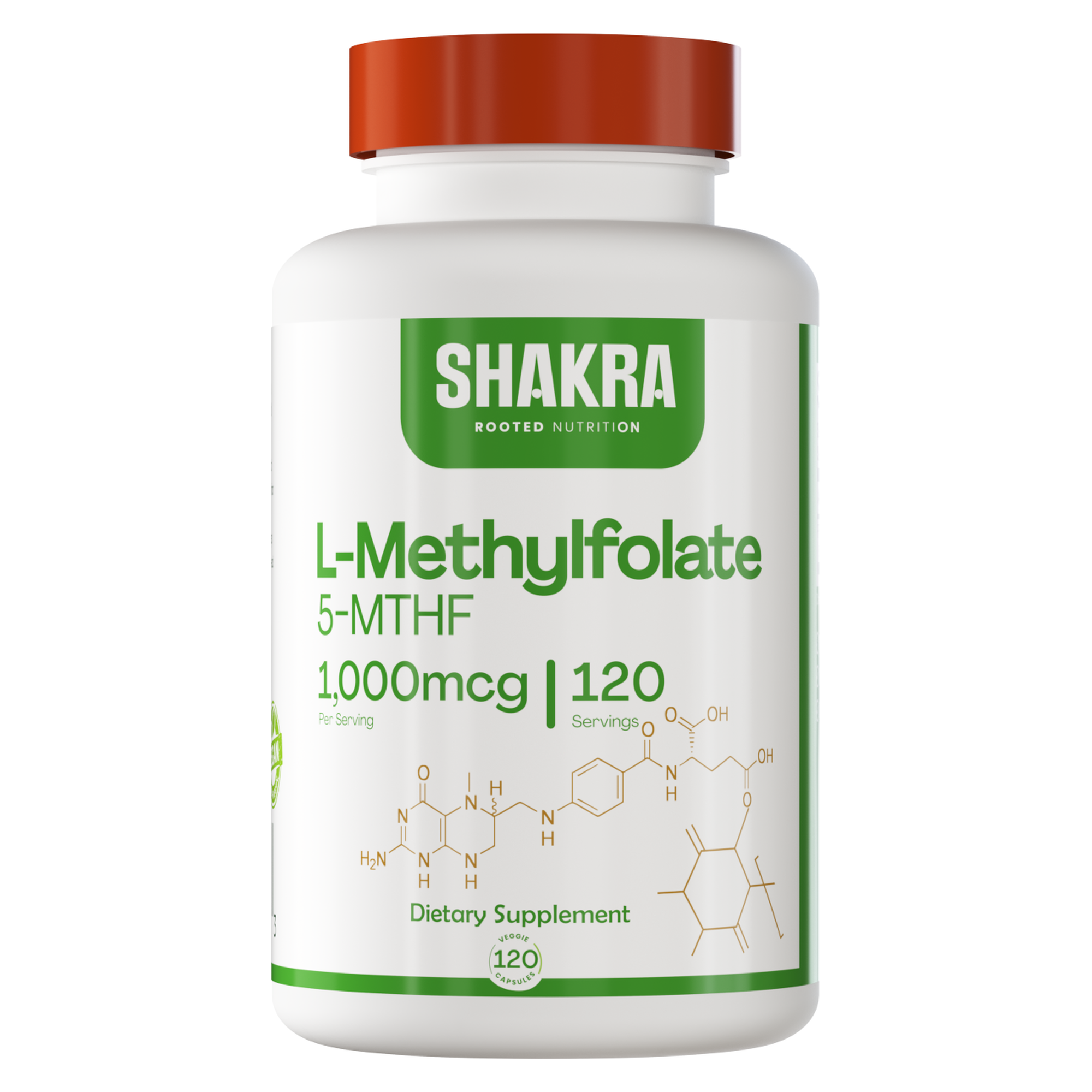 SHAKRA METHYL FOLATE METIL FOLATO 120 CAPSULAS - 1