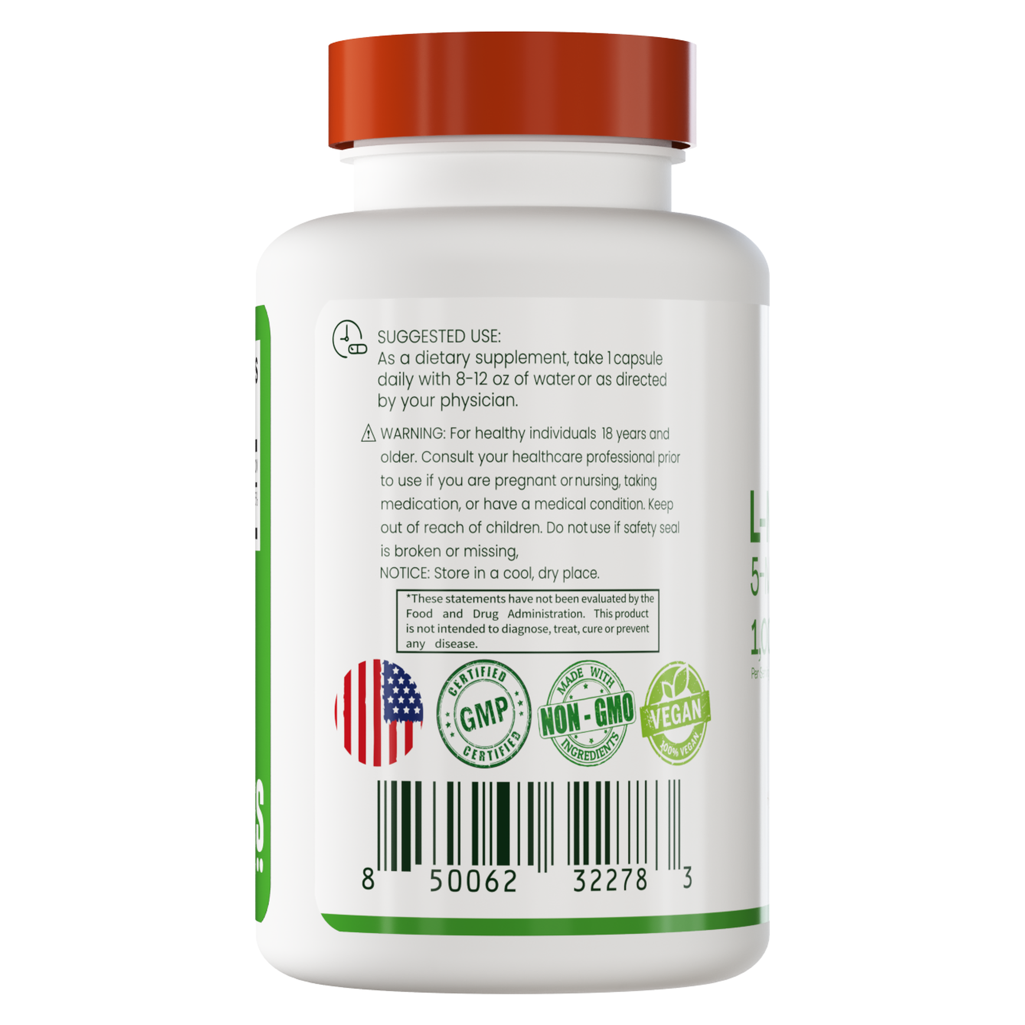 SHAKRA METHYL FOLATE METIL FOLATO 120 CAPSULAS - 3