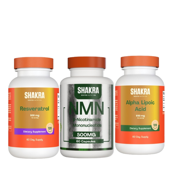 PACK X3 SHAKRA NMN 60 cap + RESVERATROL 120 cap + ALPHA LIPOIC ACID 120 cap - 1