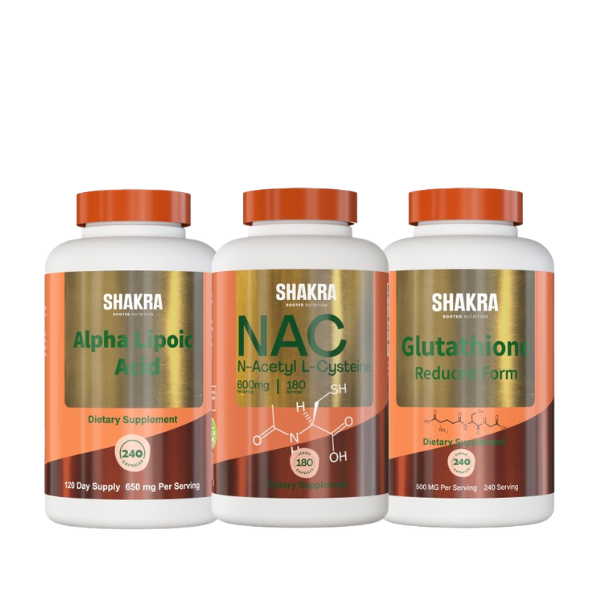 SOPORTE HEPÁTICO Y DETOX (GLUTATHIONE REDUCED FORM 240 cap + NAC VEGAN  N-ACETYL L-CYSTEINE 180 cap+ ALPHA LIPOIC ACID 240 cap)