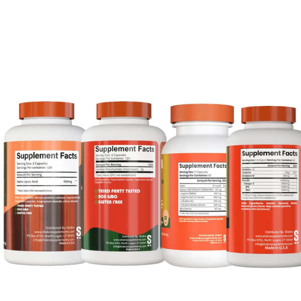 RECOMPOSICIÓN CORPORAL - SHAKRA(ALPHA LIPOIC ACID 240 cap+CREATINE MONOHYDRATE 500 cap+L-ARGININE PLUS 120 cap+OMEGA 3 120 cap) - 2