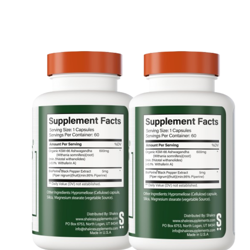 PACK X2 SHAKRA KSM-66 ASHWAGANDHA 600 MG - 2