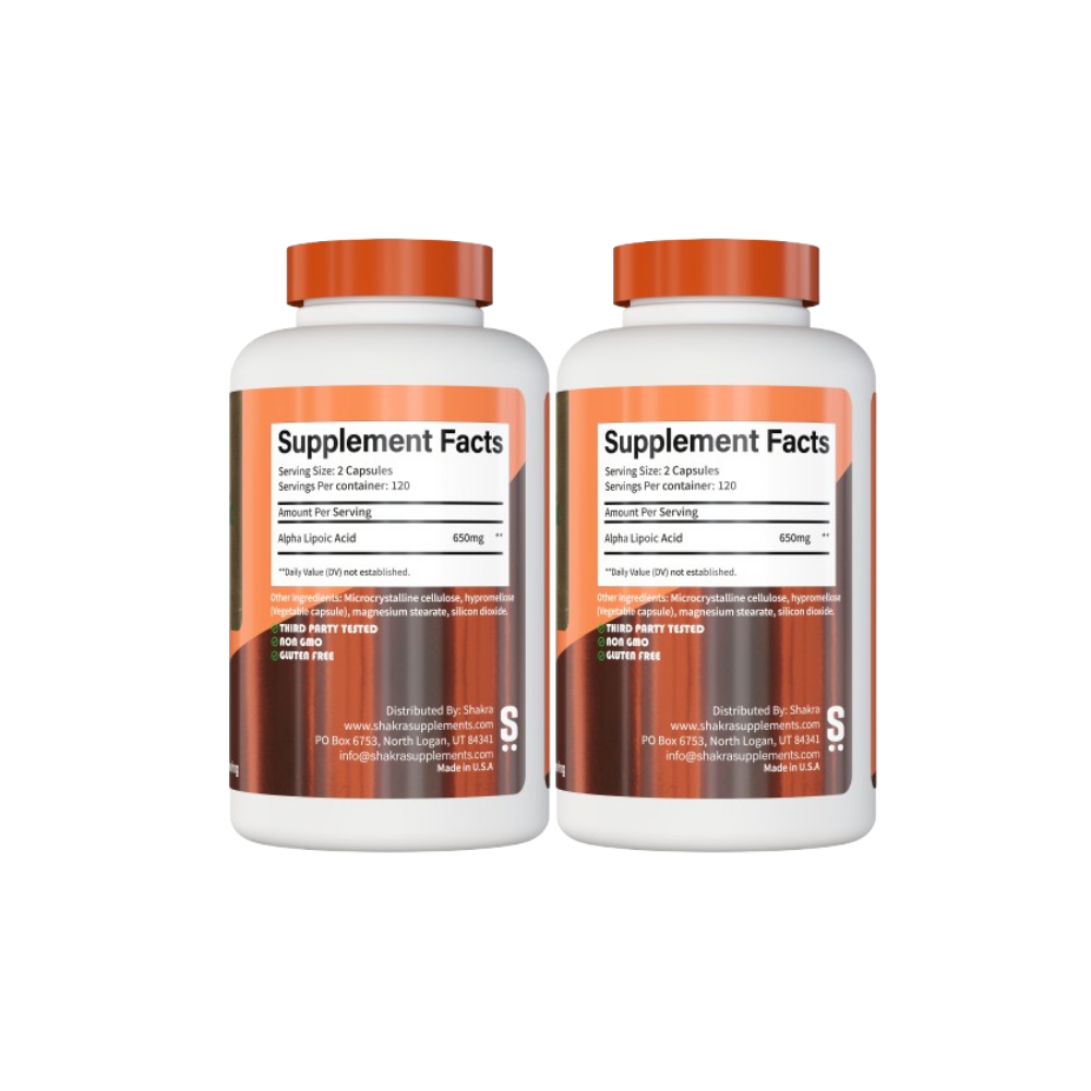 PACK X2 SHAKRA ACIDO ALFA LIPOICO ALPHA LIPOIC ACID 240 CAPSULES - 2