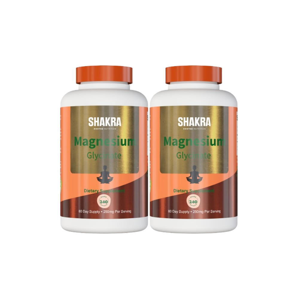 PACK X2 SHAKRA MAGNESIO GLICINATO MAGNESIUM GLYCINATE 240 CAPSULAS - 1
