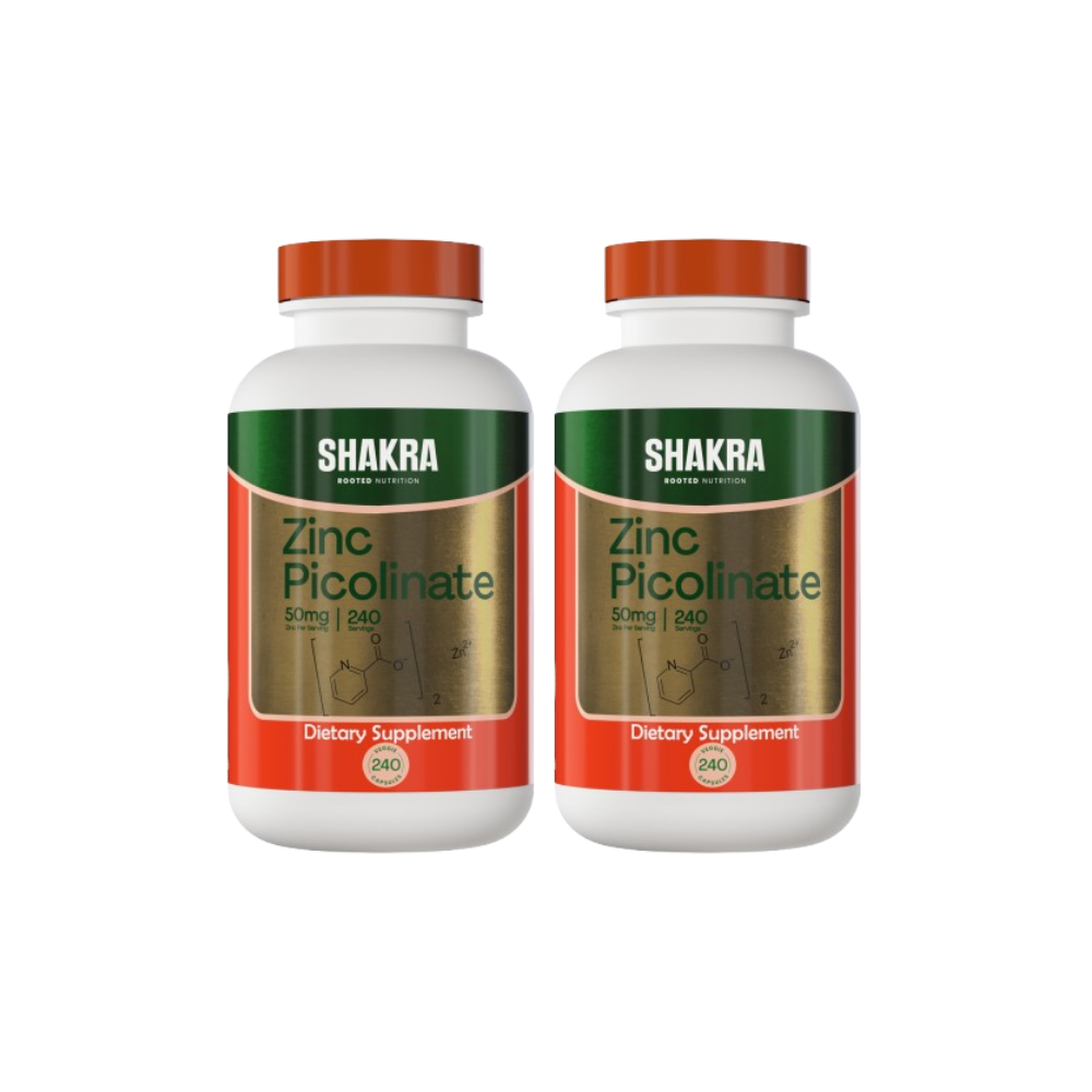 PACK X2 SHAKRA ZINC PICOLINATE PICOLINATO DE ZINC 240 CAPSULAS - 1