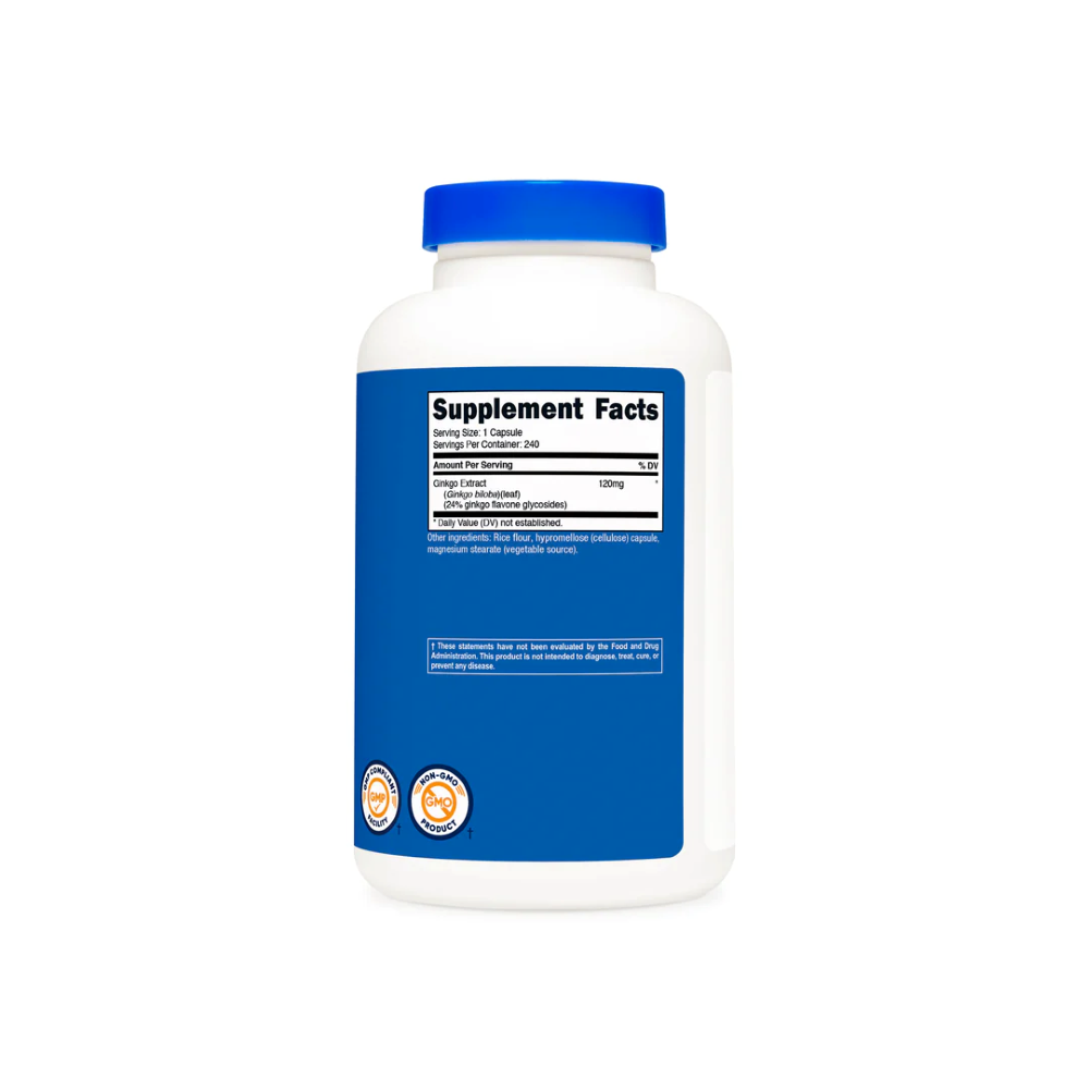 NUTRICOST GINKGO BILOBA CAPSULES 240 CAPS - 2
