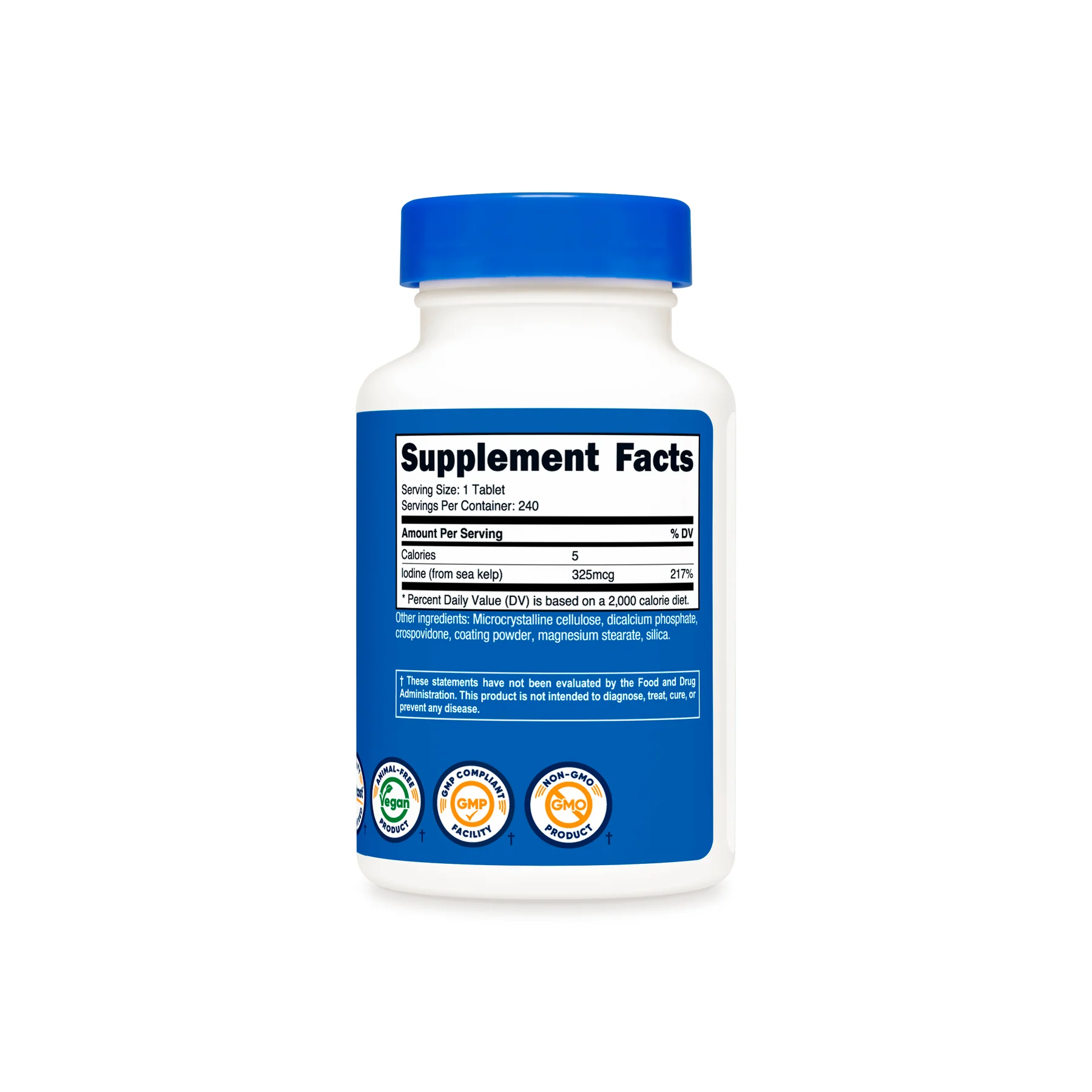 NUTRICOST IODINE 325 MCG 240 TABLETS - 2