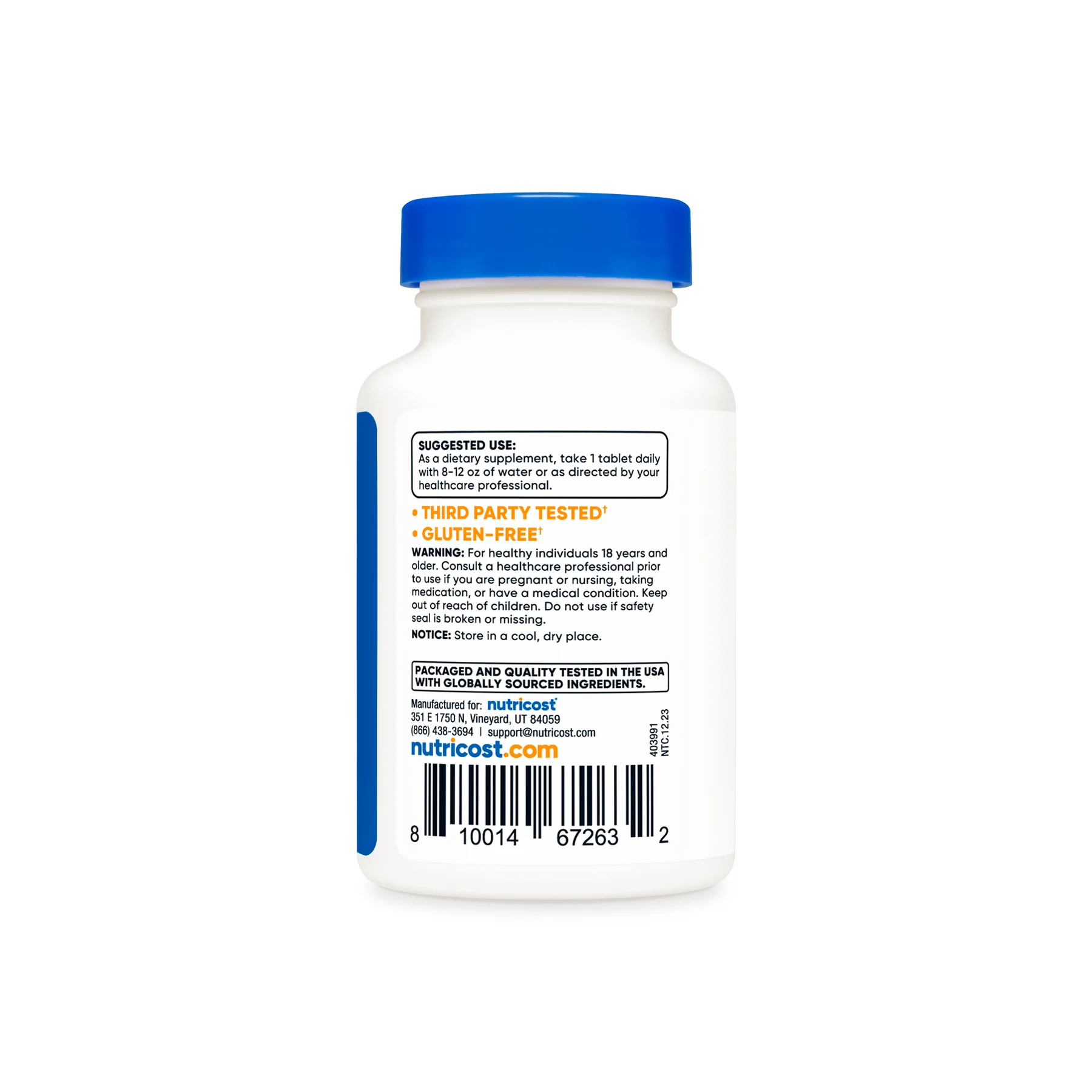 NUTRICOST IODINE 325 MCG 240 TABLETS - 3