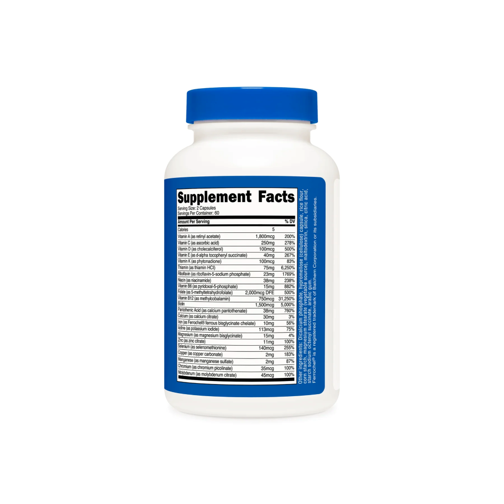 NUTRICOST METHYLATED MULTIVITAMIN MULTIVITAMÍNICO METILADO 120 CAP - 2