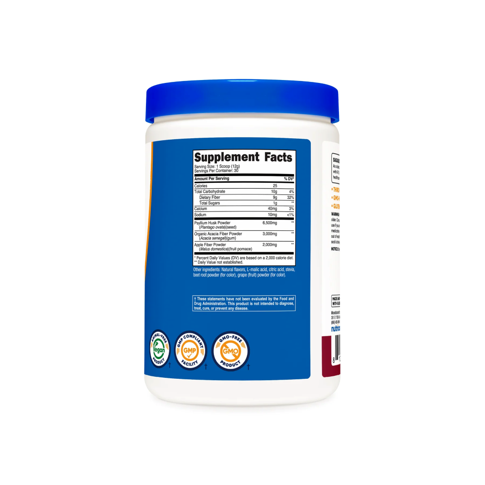 NUTRICOST SOLUBLE FIBER POWDER BERRY FIBRA SOLUBLE EN POLVO COLOR BAYA 30 SERVINGS - 2