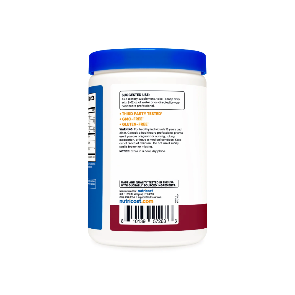 NUTRICOST SOLUBLE FIBER POWDER BERRY FIBRA SOLUBLE EN POLVO COLOR BAYA 30 SERVINGS - 3