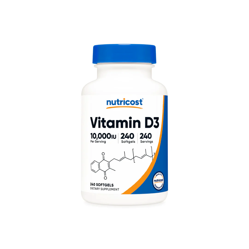 NUTRICOST VITAMIN D3 SOFTGELS 10,000 IU 240 SFG - 1