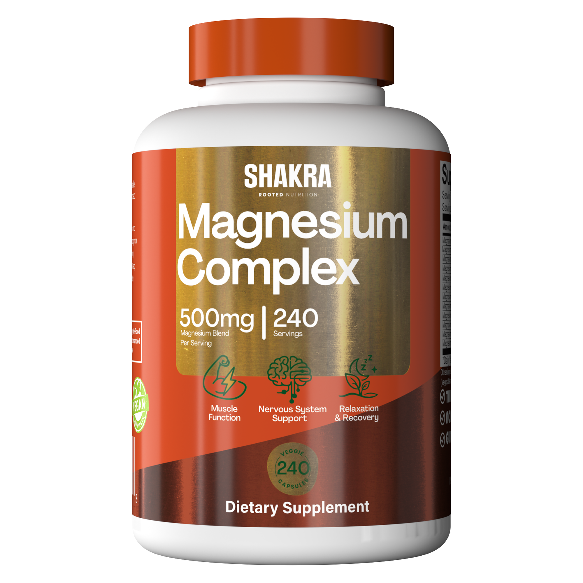 SHAKRA MAGNESIUM COMPLEX COMPLEJO DE MAGNESIO 240 CAPSULAS - 1