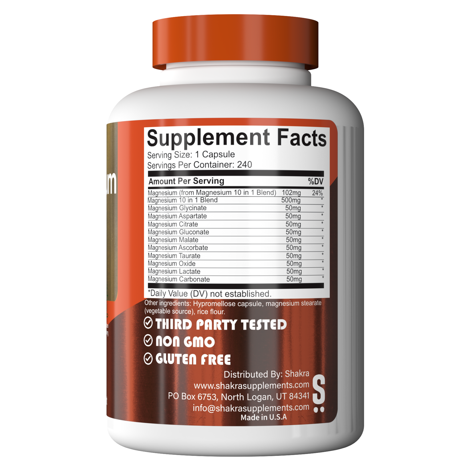 SHAKRA MAGNESIUM COMPLEX COMPLEJO DE MAGNESIO 240 CAPSULAS - 2