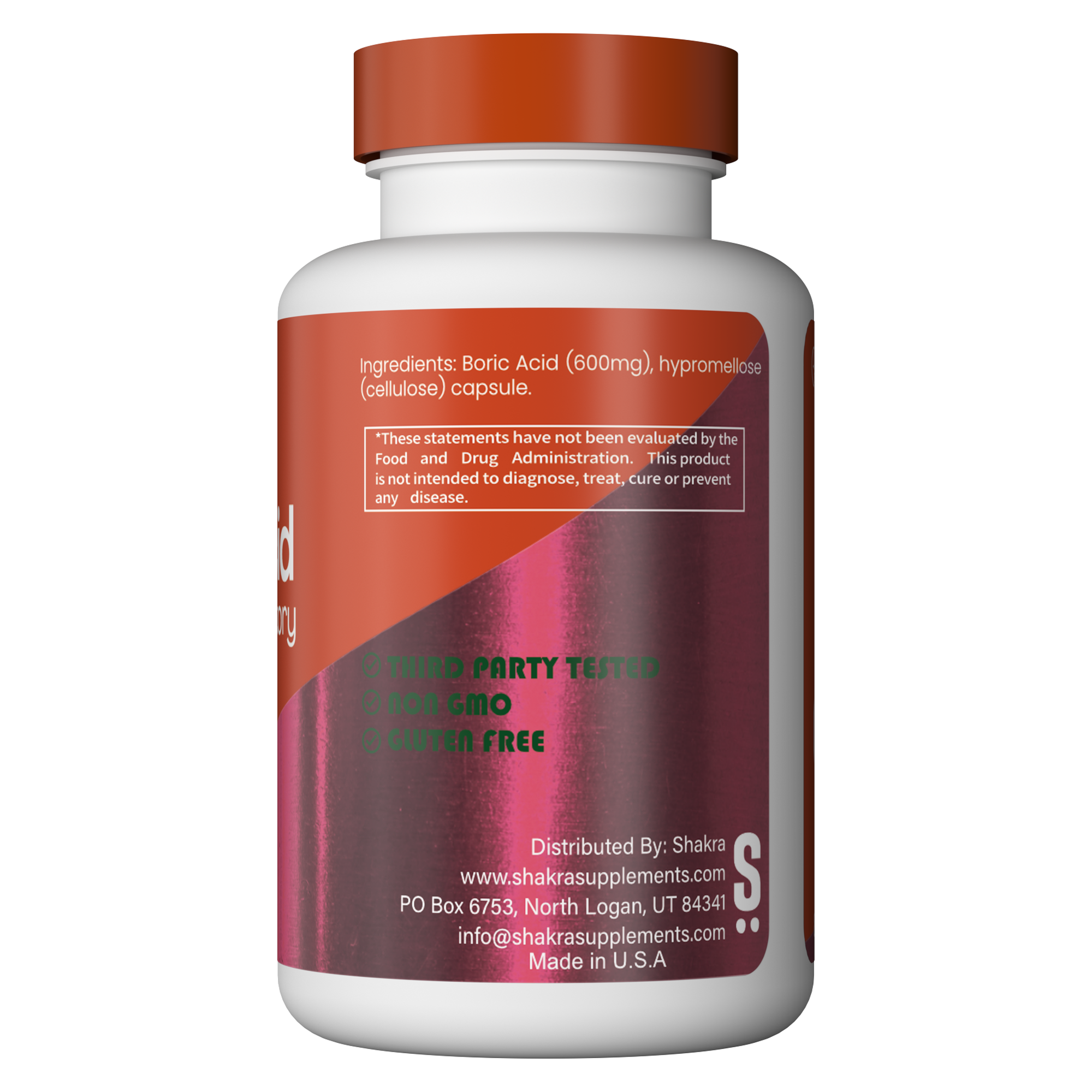 SHAKRA BORIC ACID ACIDO BORICO 60SERVINGS - 2