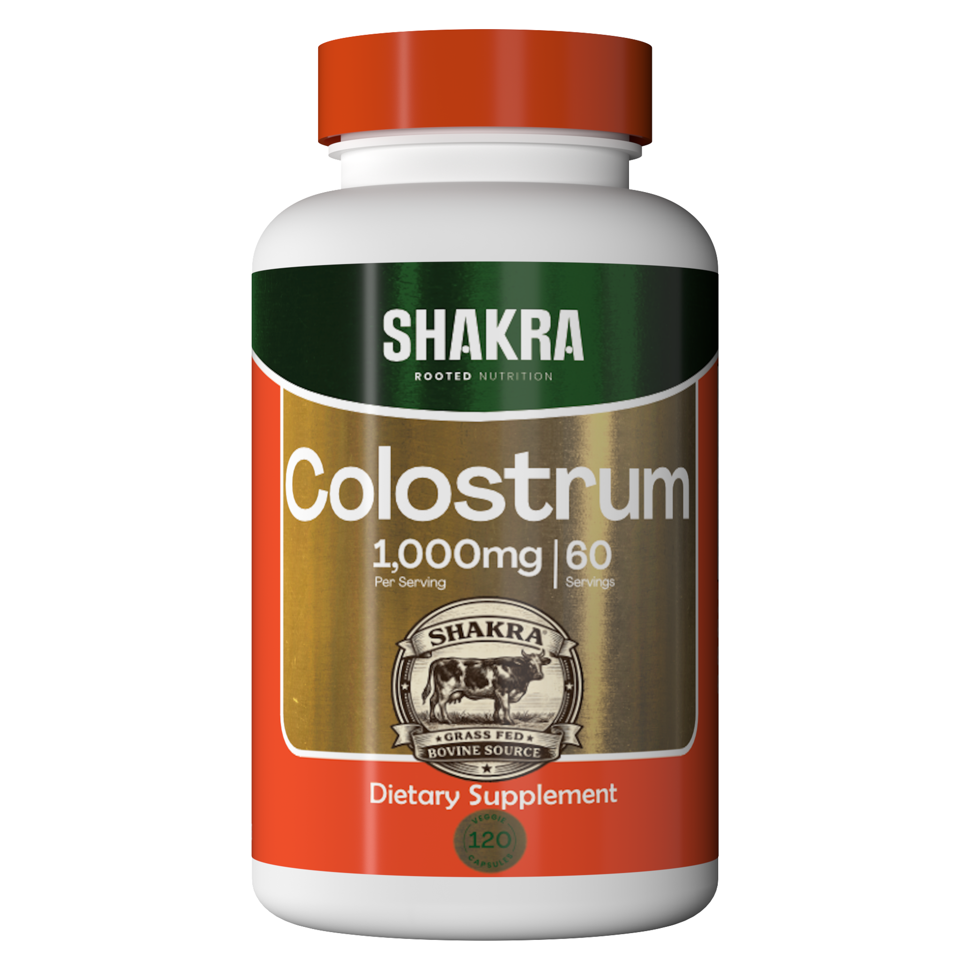 SHAKRA BOVINE 1000MG COLOSTRUM 120 CAPSULES CALOSTRO BOVINO - 1