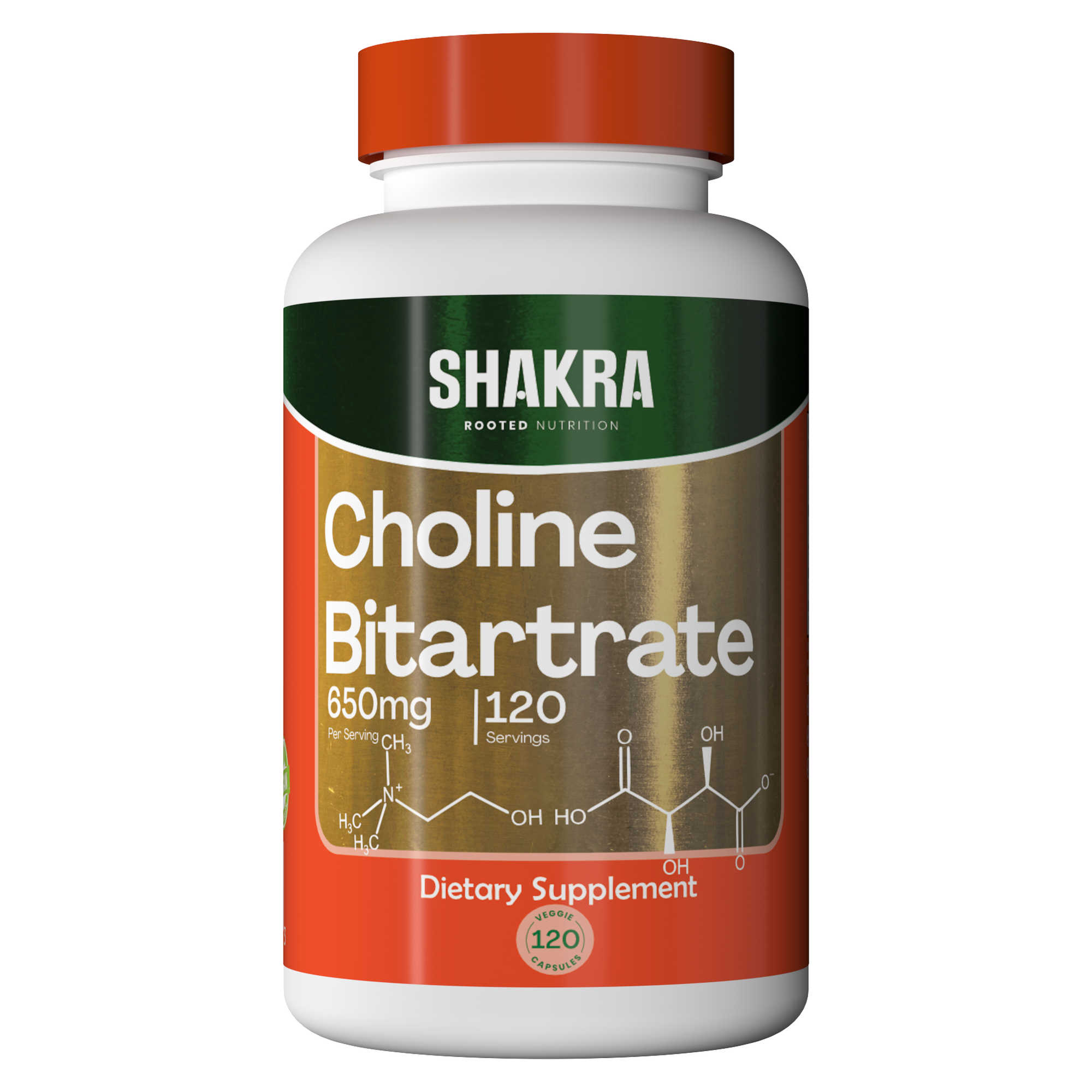 SHAKRA CHOLINE BITARTRATE BITARTRATO DE COLINA 120 CAPSULAS - 1