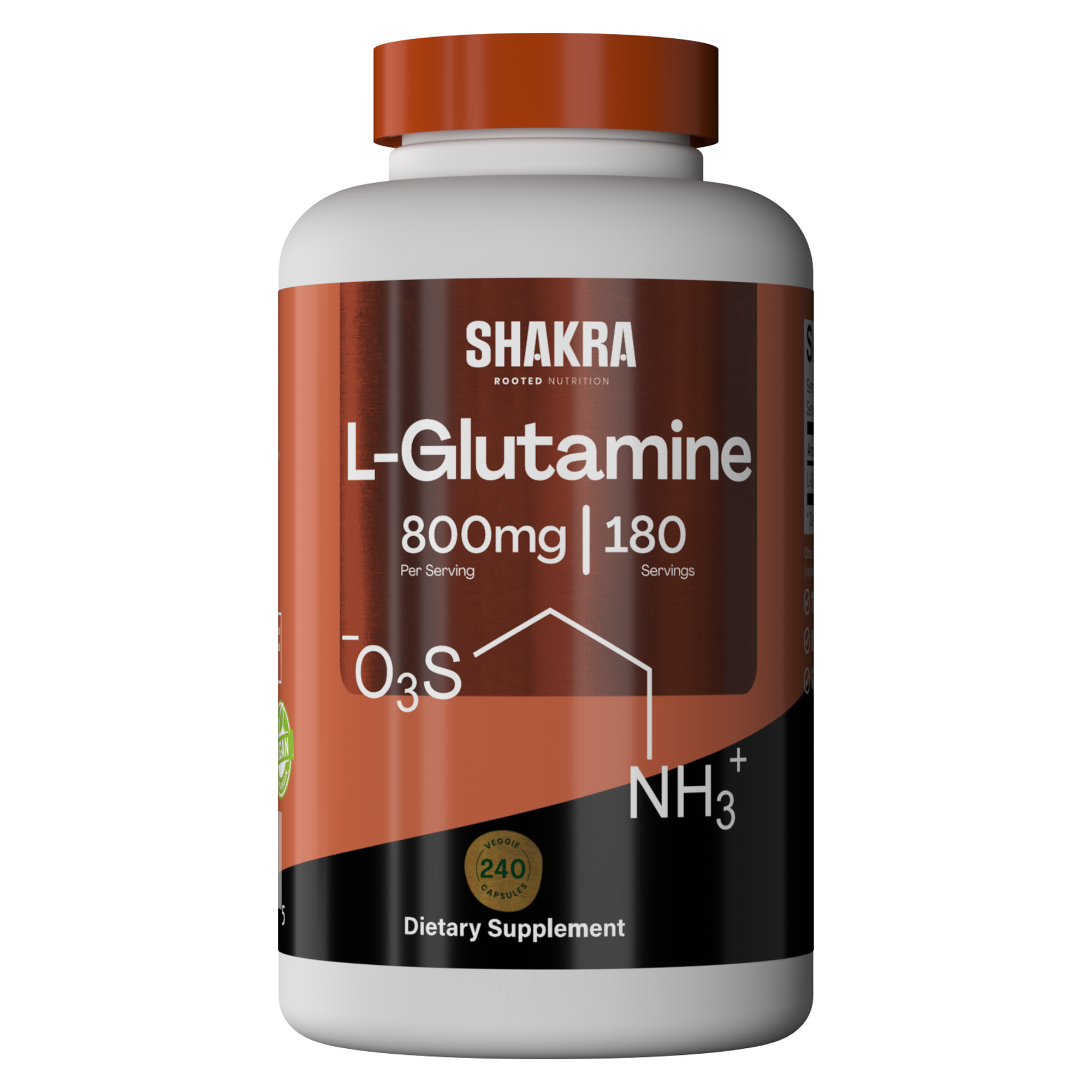 SHAKRA L-GLUTAMINE L-GLUTAMINA 800MG 180 CAPSULES - 1