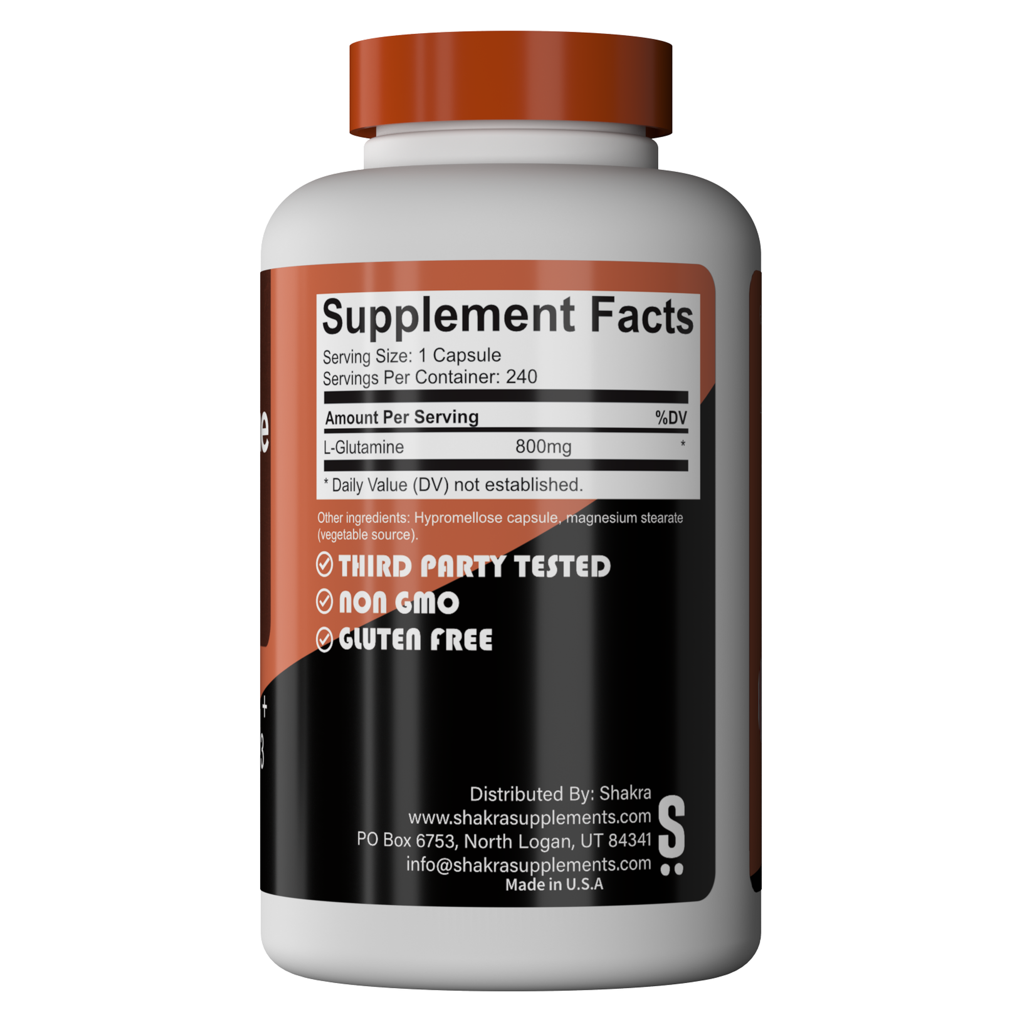 SHAKRA L-GLUTAMINE L-GLUTAMINA 800MG 180 CAPSULES - 2