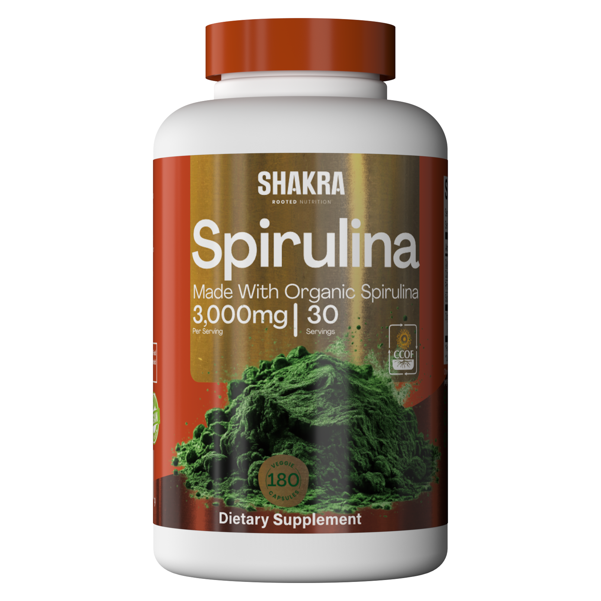 SHAKRA SPIRULINA 180 CAPSULES - 1