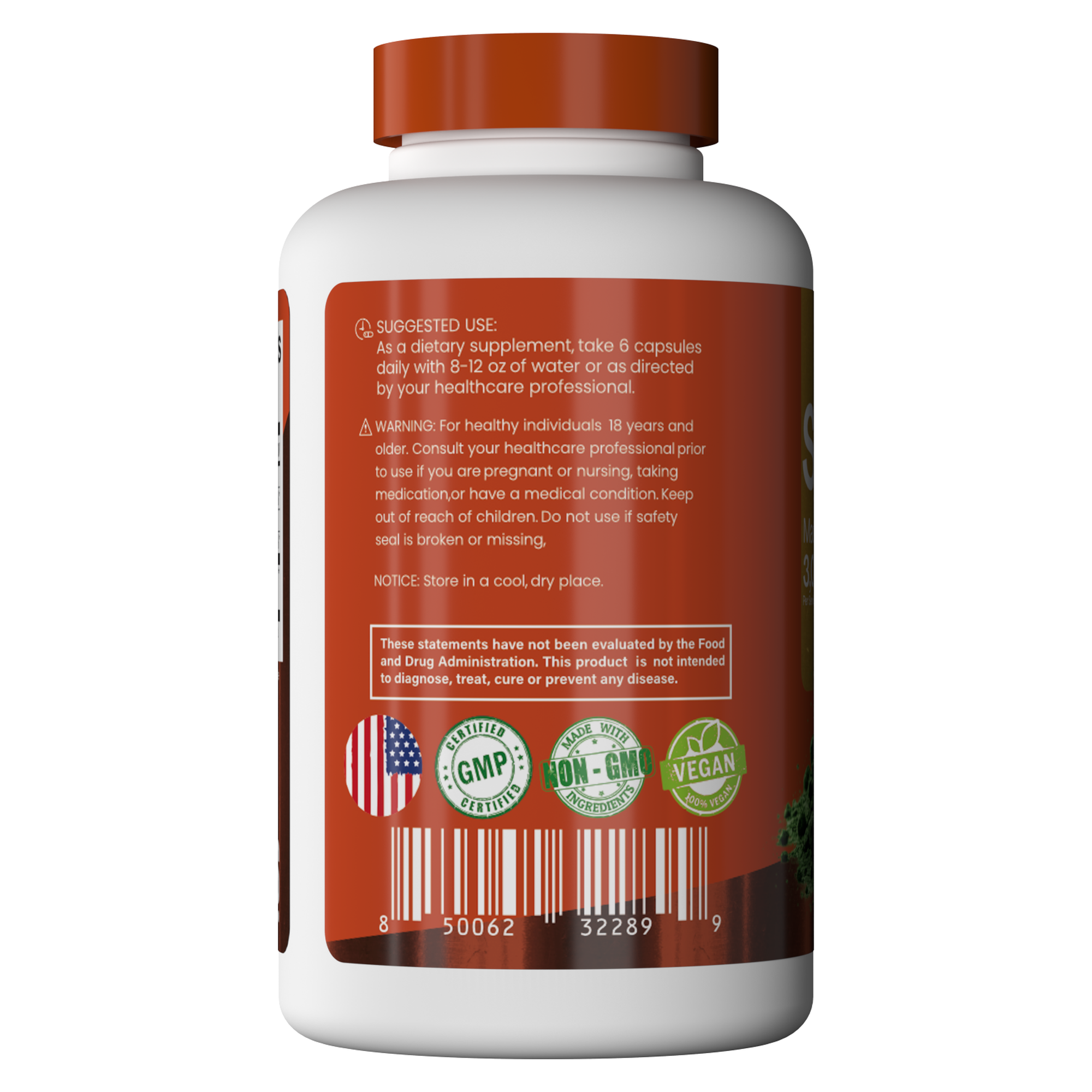 SHAKRA SPIRULINA 180 CAPSULES - 3