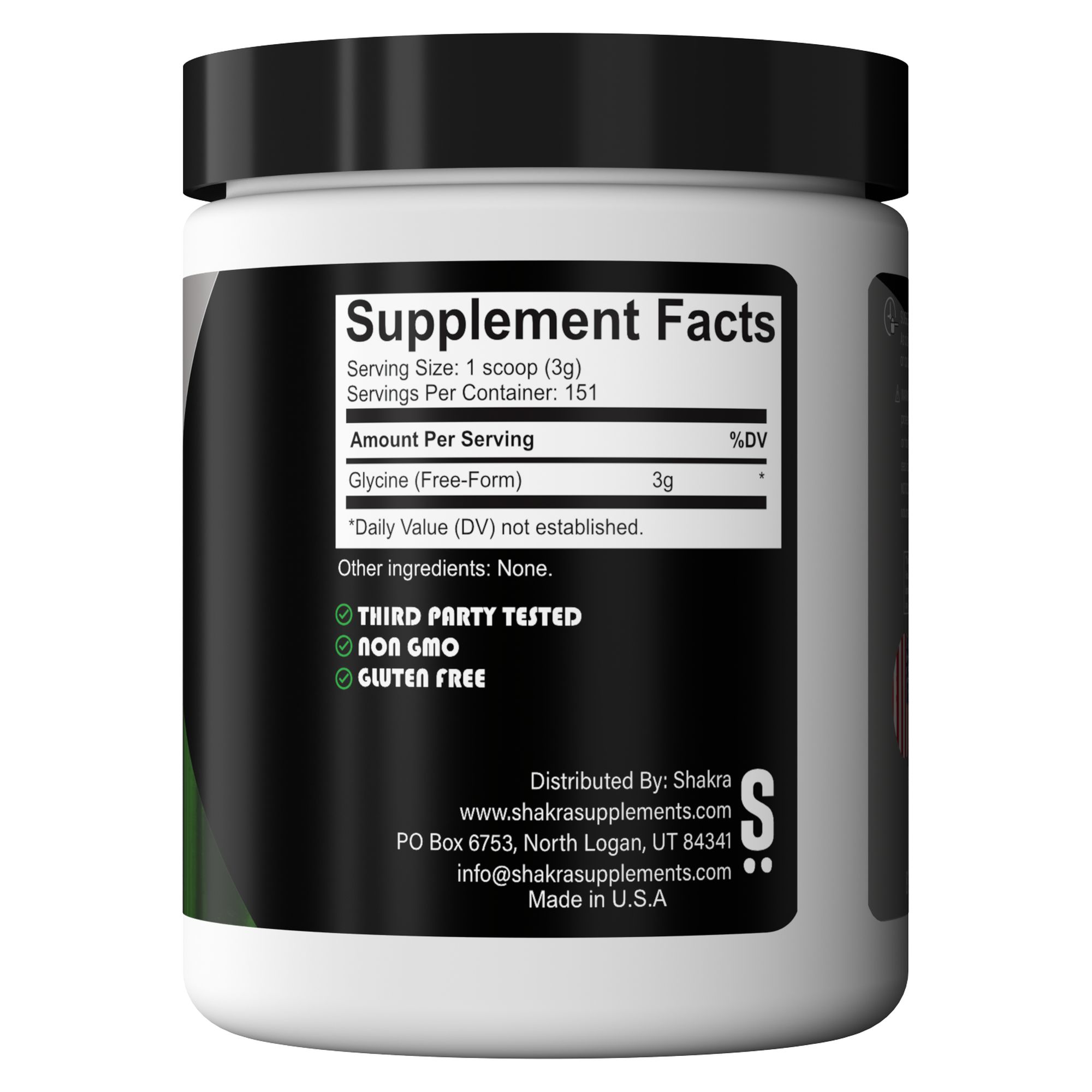 SHAKRA GLYCINE POWDER GLICINA EN POLVO 454 GRAMS - 2