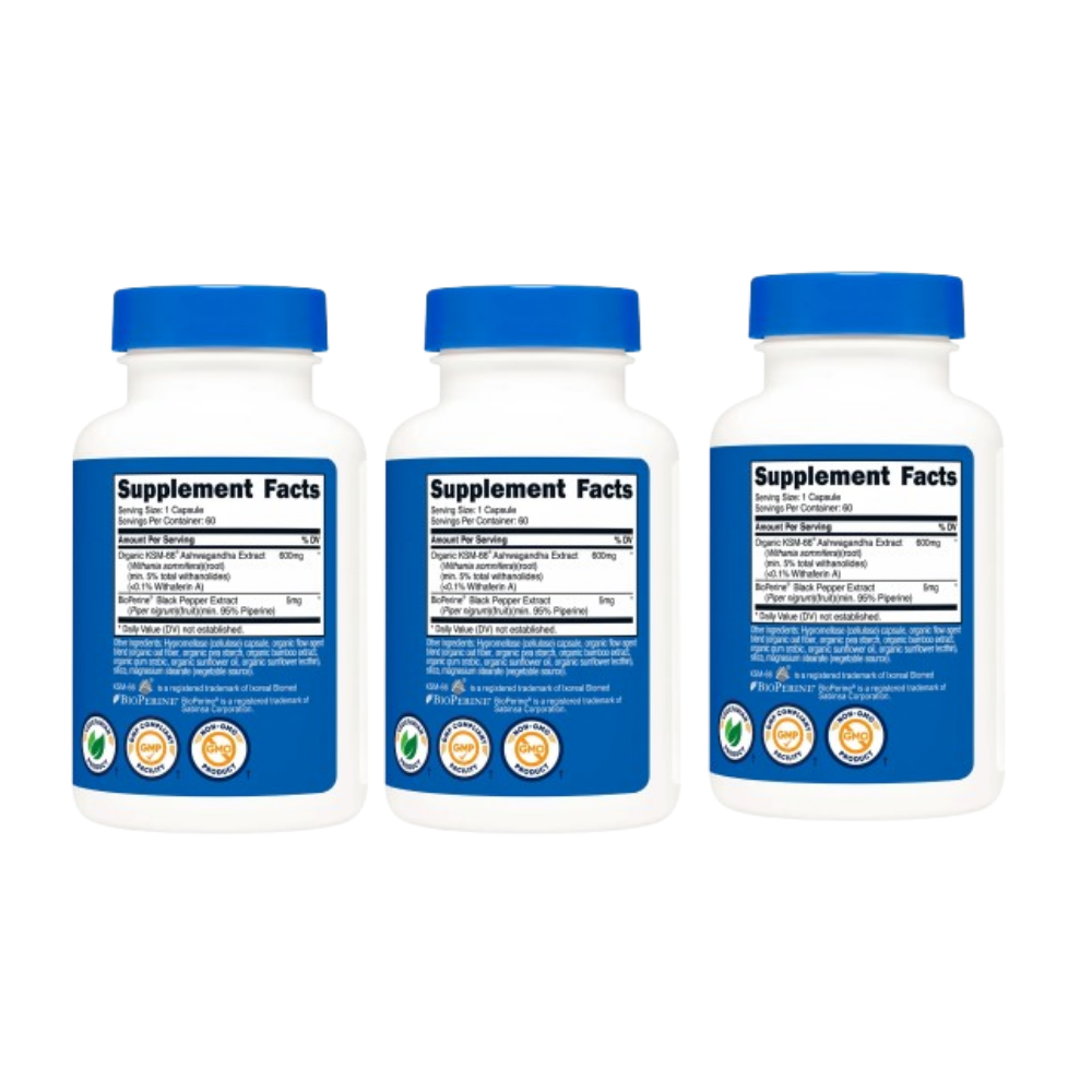 PACK X 3NUTRICOST KSM-66 ASHWAGANDHA - 2