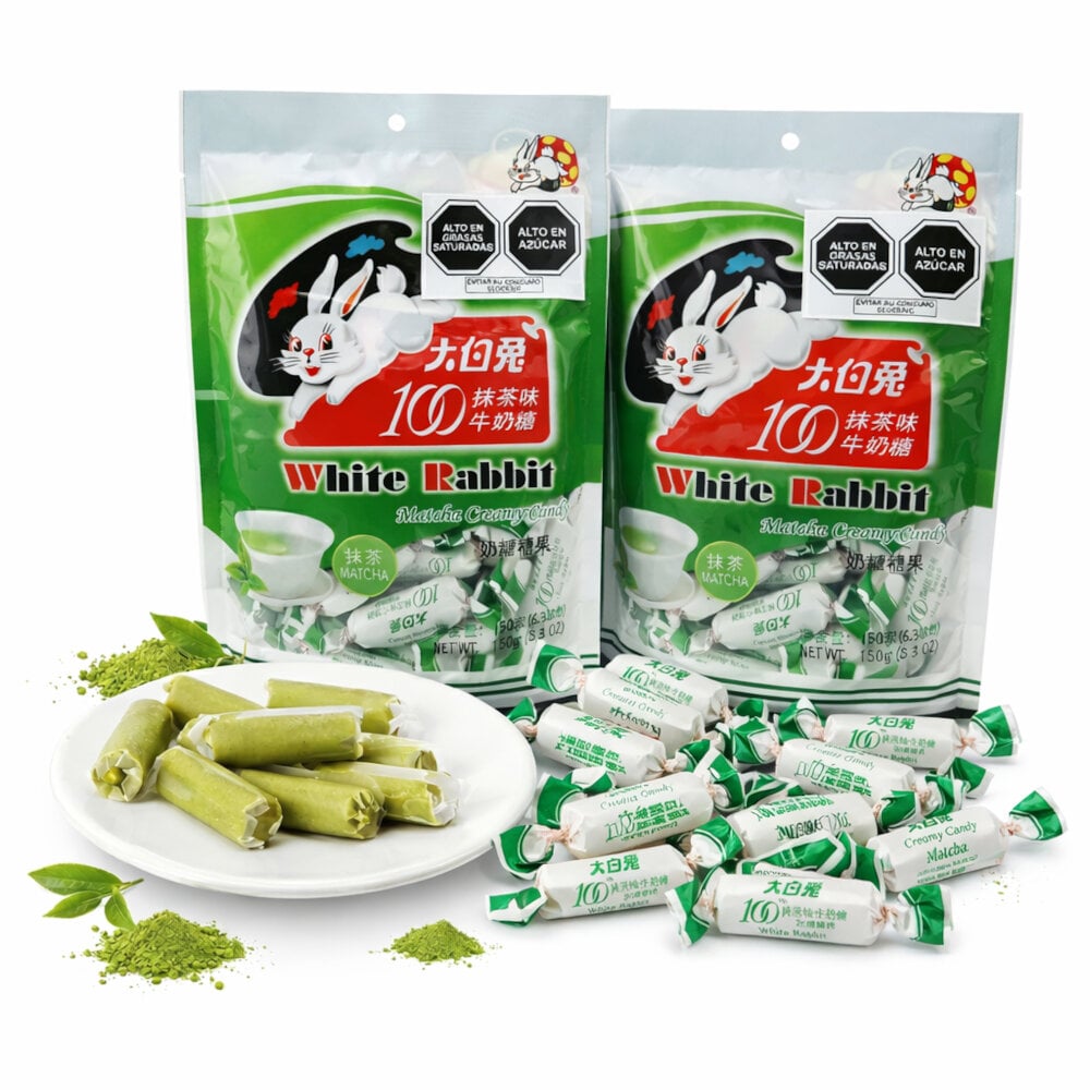 PACK CARAMELOS CREMOSO DE LECHE Y MATCHA WHITE RABBIT CONTENIDO 2U DE 150GR - 1