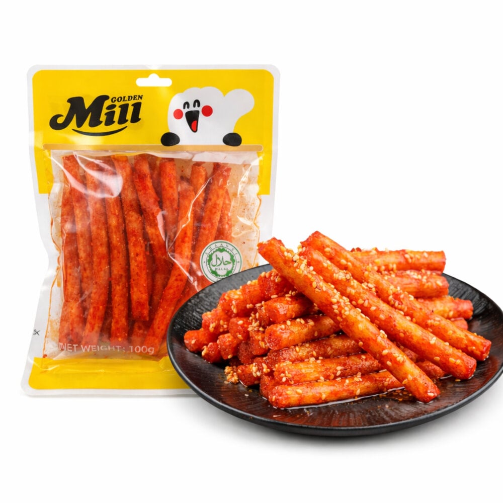 SNACK PALITOS DE SOYA PICANTE GOLDEN MILL PIQUEO CONTENIDO 100G - 1
