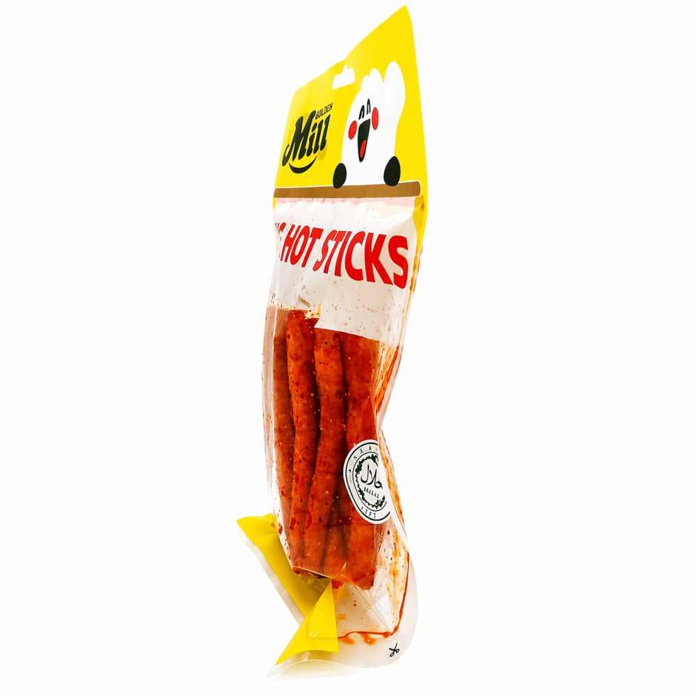 PACK SNACK PALITOS DE SOYA GOLDEN MILL PICANTE CONTENIDO 3U DE 100G - 6