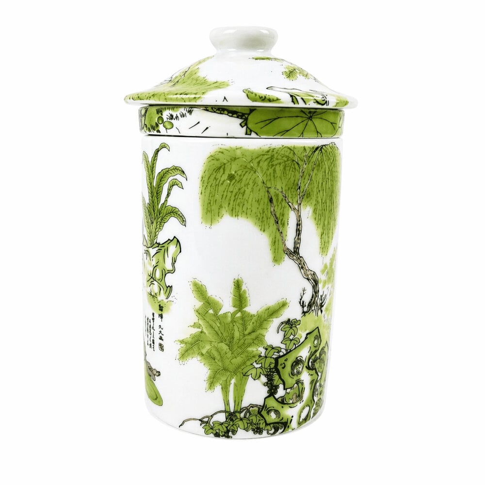 TAZA CERAMICA CON FILTRO ORIENTAL DONCELLAS BOSQUE SAUCE CAPACIDAD 270ML - 2