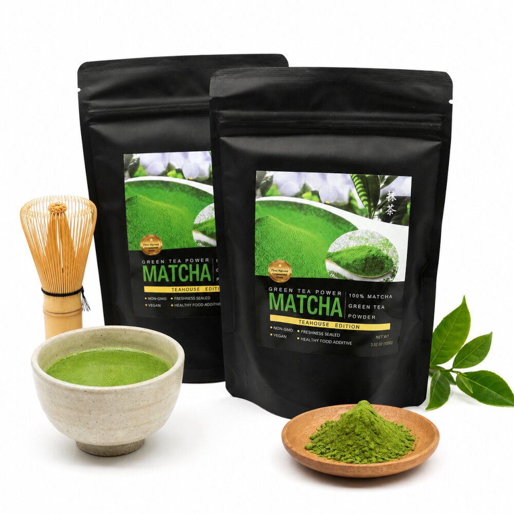 PACK TE MATCHA CEREMONIAL EN POLVO INFUSION ORIENTAL CONTENIDO 2U DE 100GR - 1