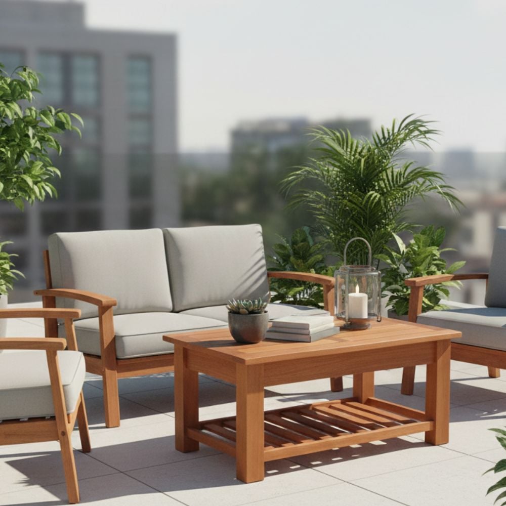 MESA DE CENTRO RECTANGULAR PARACAS EN MADERA - 5