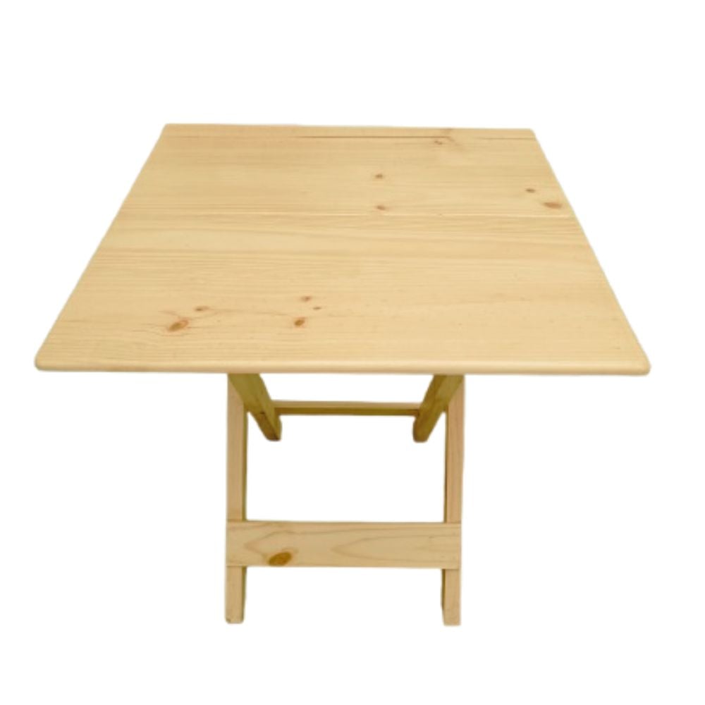 MESA PLEGABLE MADERA MARRÓN 80X80CM CUADRADA WOODFLE - 2