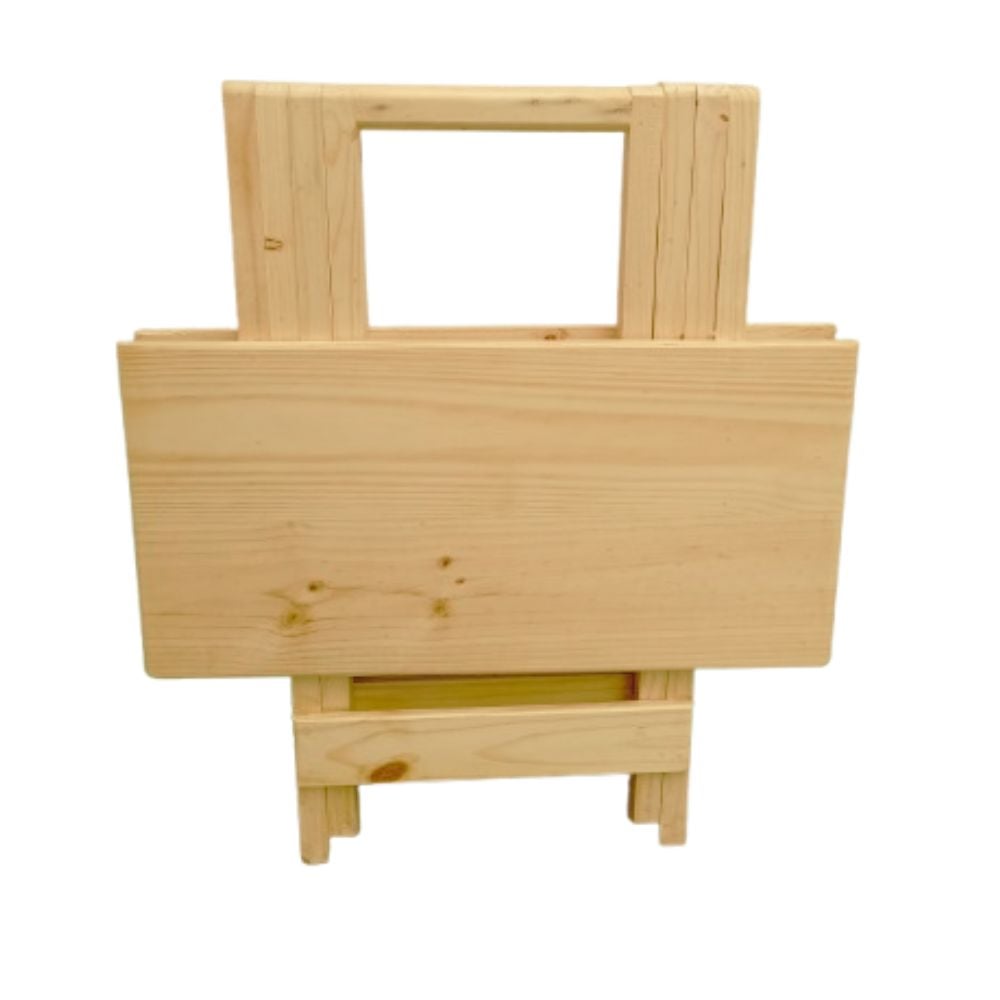 MESA PLEGABLE MADERA MARRÓN 80X80CM CUADRADA WOODFLE - 3