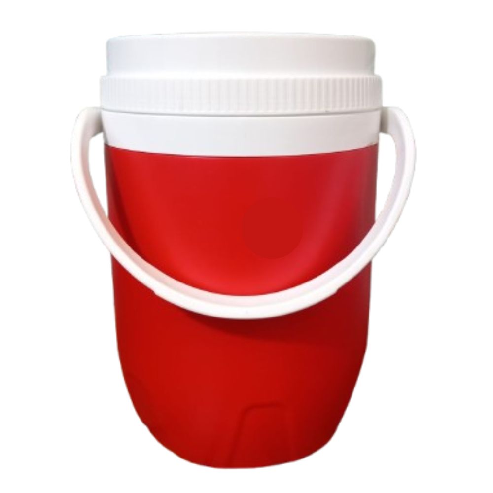 COOLER ROJO GRANDE 4 LITROS CON BOQUILLA EN TAPA - IDEAL PARA BEBIDAS FRIAS Y REFRESCANTES - 3