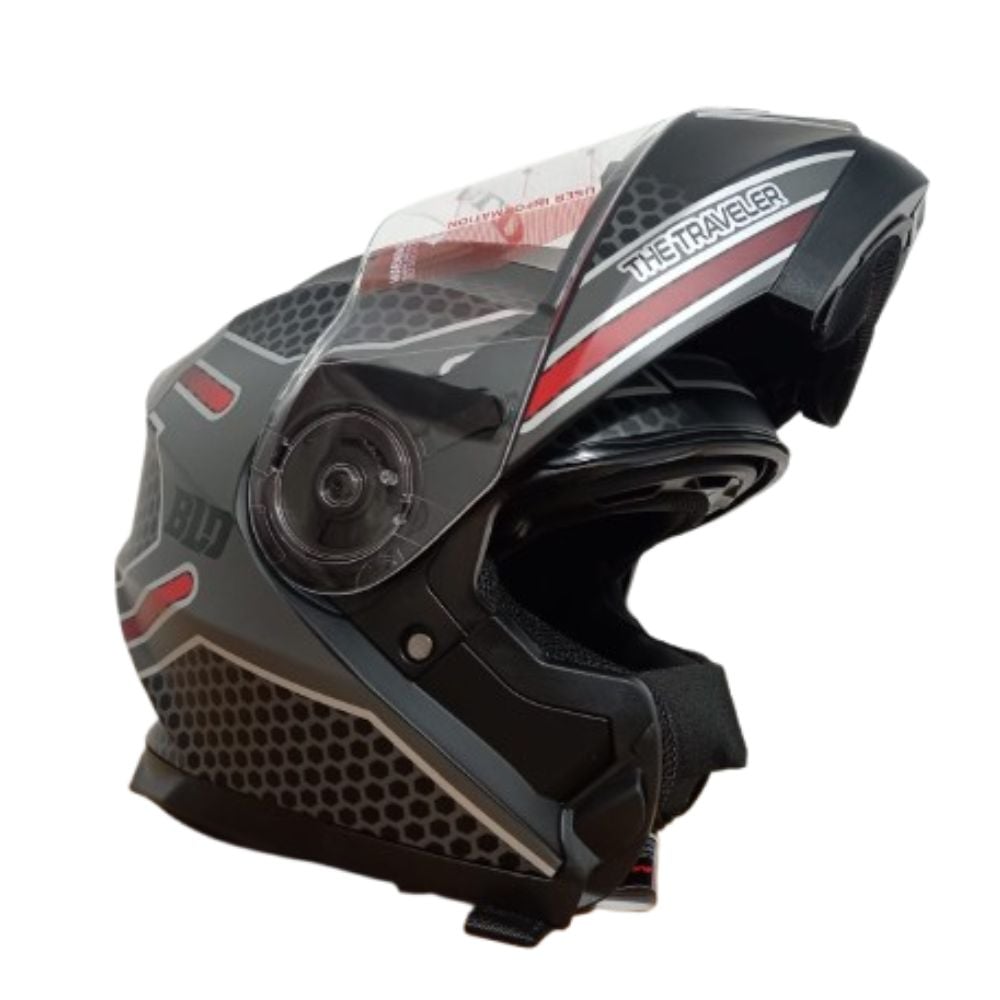 CASCO DE MOTO CERTIFICADO IRON LOX ARTICULADO INTEGRAL TALLA L - 1