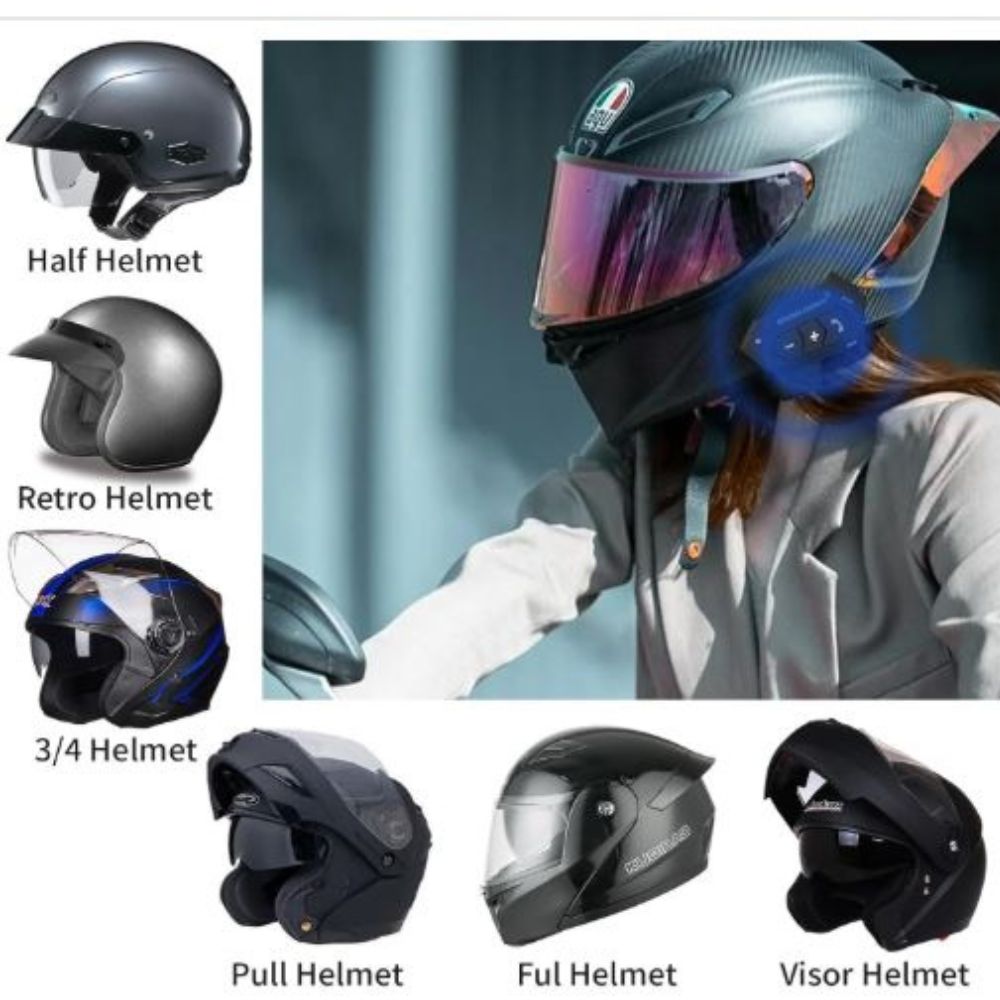 BLUETOOTH PARA CASCO DE MOTO PREMIUM INVREIBLE ATIRUIDO PARA LLAMADAS Y MUSICA - 4