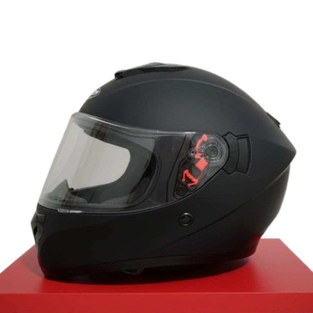 CASCO INTEGRAL NEGRO HK2 MATE DOBLE VISOR ANTIRAYADURAS - TALLA S - 1