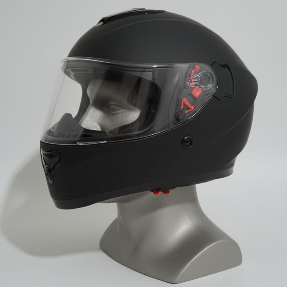 CASCO INTEGRAL NEGRO HK2 MATE DOBLE VISOR ANTIRAYADURAS - TALLA S - 2