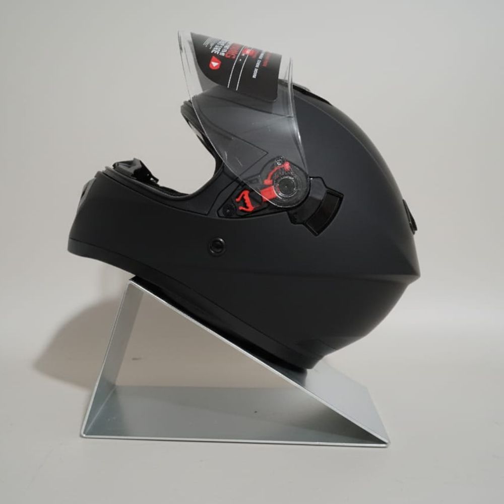 CASCO INTEGRAL NEGRO HK2 MATE DOBLE VISOR ANTIRAYADURAS - TALLA S - 3